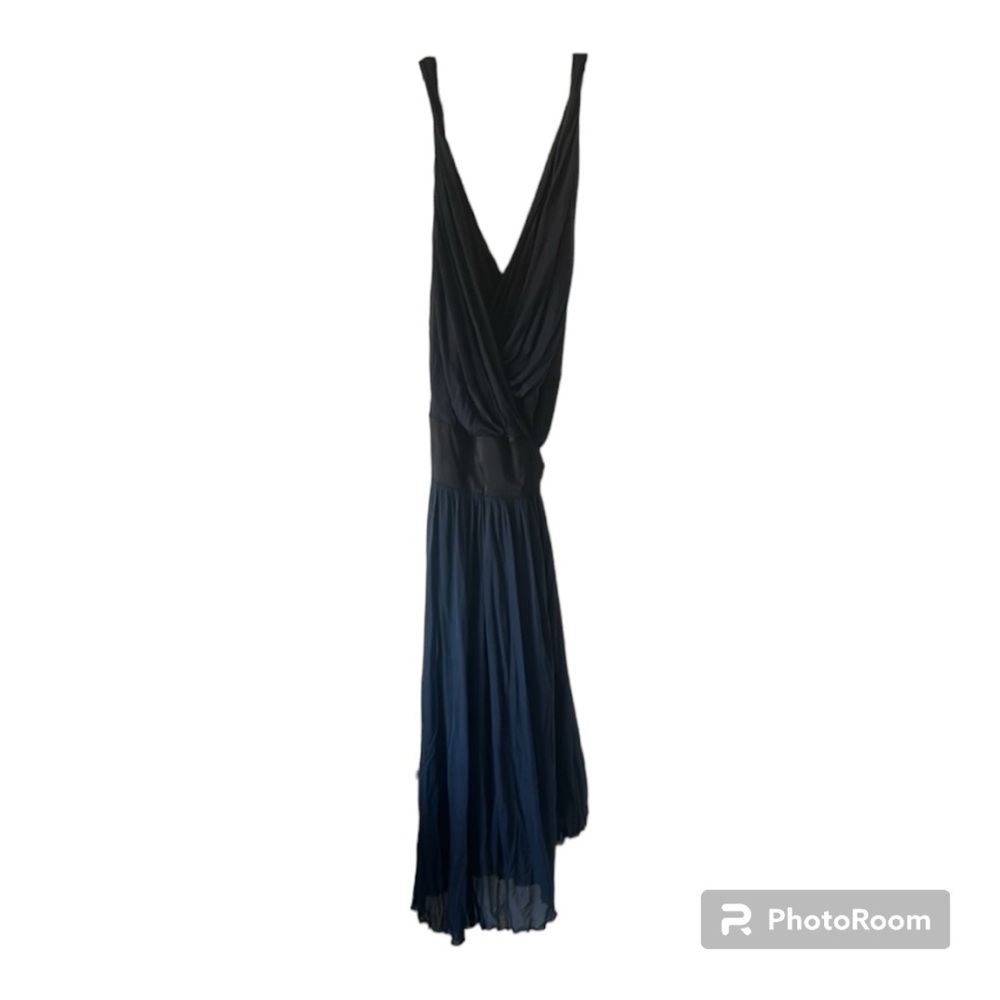 Diane von Furstenburg navy and black wrap dress